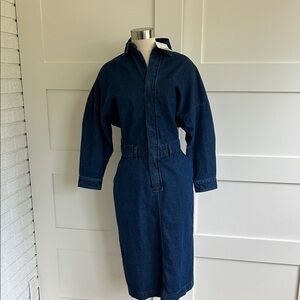 ZARA-NWT Denim midi dress